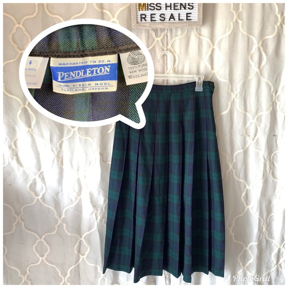 Pendleton Dresses & Skirts - RARE VINTAGE PLEATED PENDLETON MADRAS PLAID SKIRT
